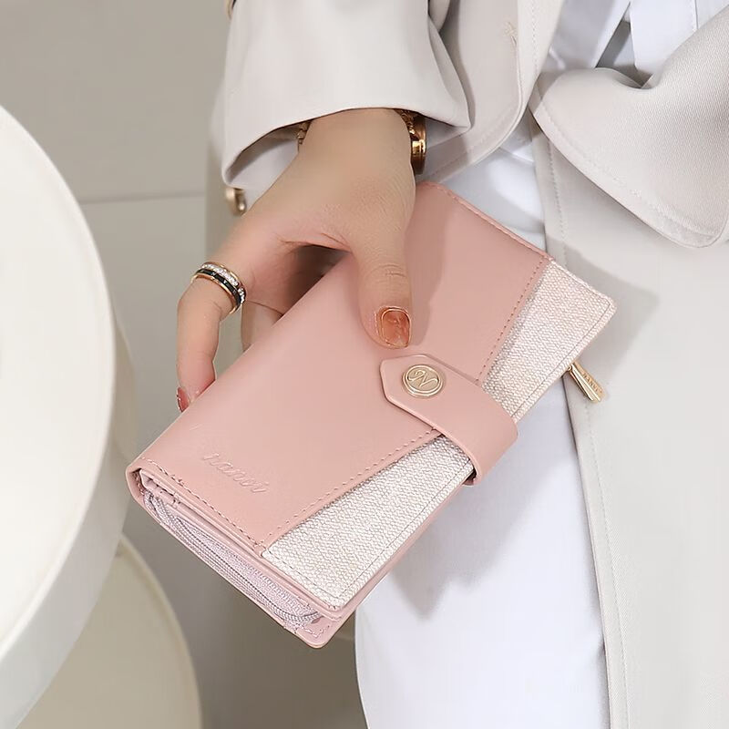 Kangaroo Leather Wallet Women's 2025 New Korean Style Large Capacity Long Wallet Women's Card Holder Wallet Two-in-One Women Blue