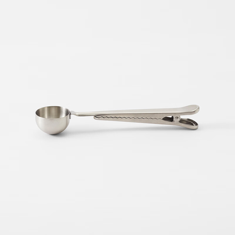 MUJI stainless steel dust-proof clip with spoon, sealing clip, sealing clip, household MCF5CC3A spoon 17mL/length 18cm