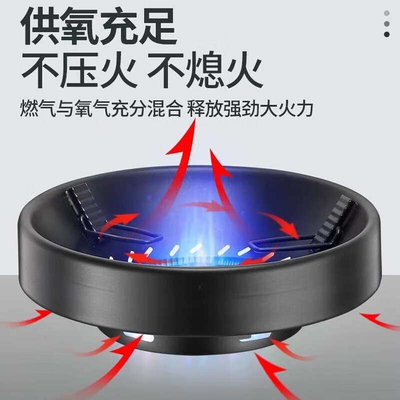 XMSJ German quality fire-concentrating energy-saving cover household stainless steel gas stove windshield windshield anti-slip bracket universal type black two packs will not burn black, bearing capacity of 100 kilograms