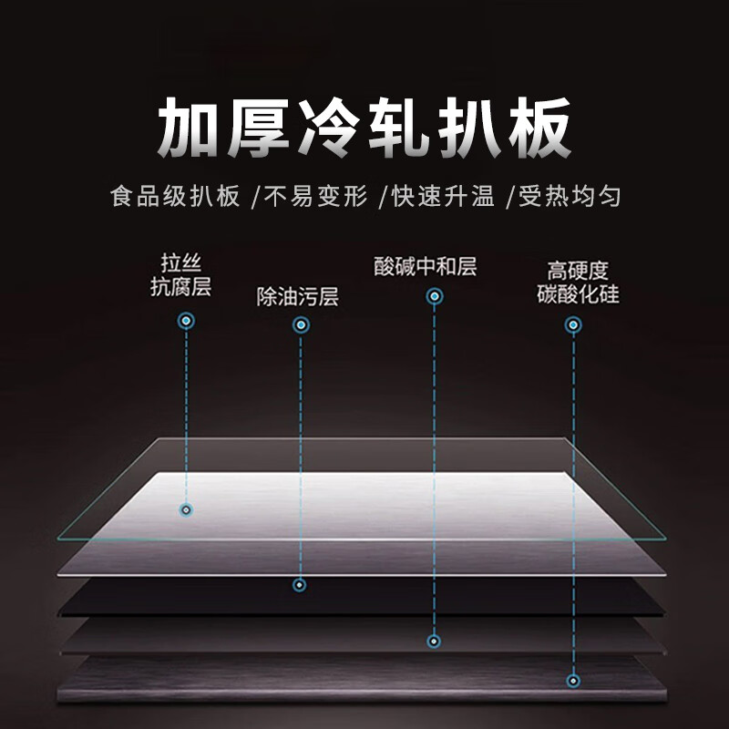 Commercial hand cake machine, frying pan, frying pan, Teppanyaki all-in-one machine, gas stall, gas grilled cold noodles, electric oven, electric 70x50 griddle (10mm thickened).