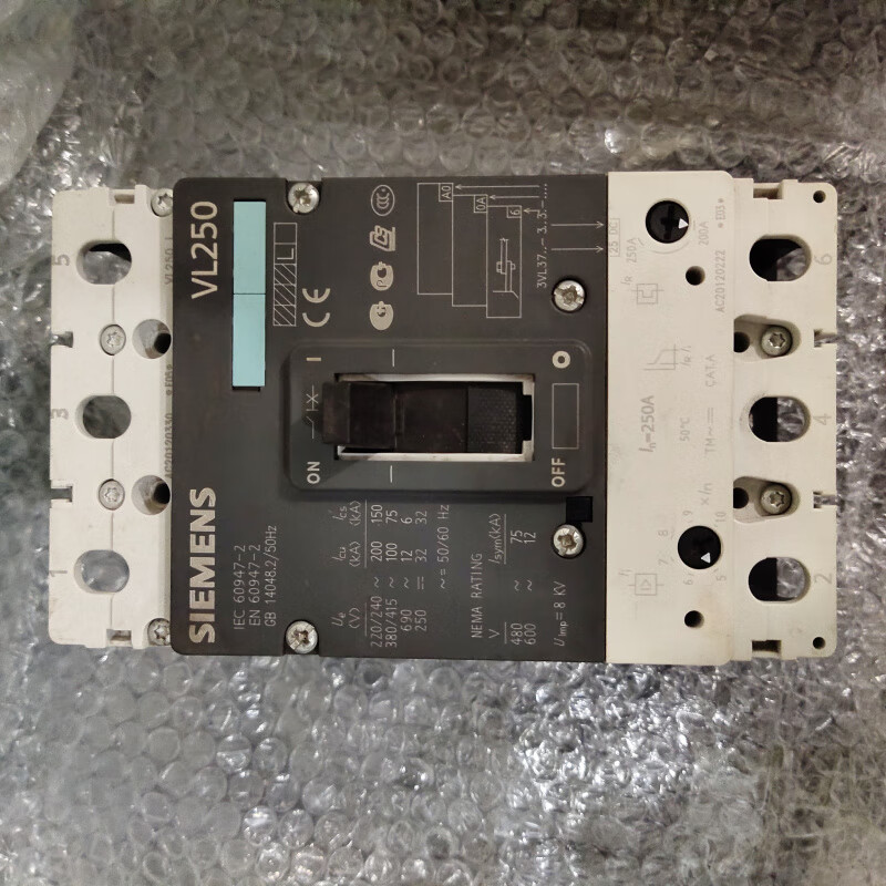 Original plastic case circuit breaker VL250N 250H 3P electronic 160 200A 250A 250A