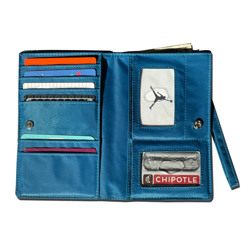 Big Skinny Women's Plus Size myPhone Folding Wallet Ocean Blue 0.64cm*10cm*19cm