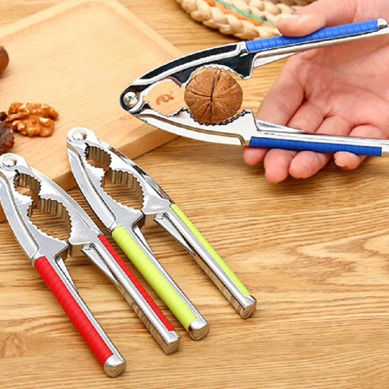 Meikejie Walnut Clamp Peeling Kernel Clamp Pecan Peeler Tool Household Melon Seed Artifact Hazelnut Clamp Nut Pliers Random Color of Handle