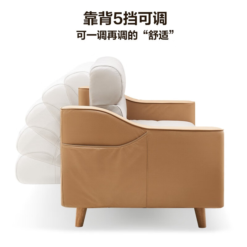 Quanyou Home Sofa Bed Nordic Simple Furniture Technology Fabric Sofa Three-Place Foldable Two-Purpose Recliner Sofa Bed