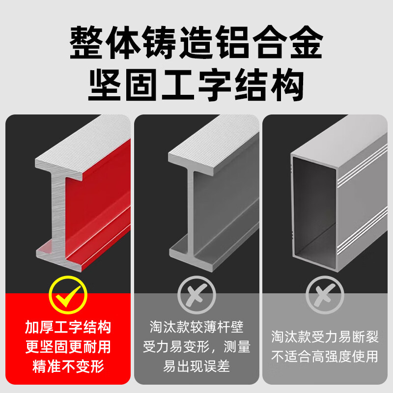Superior high-precision solid cast aluminum level ruler strong magnetic household leveling instrument aluminum alloy anti-fall balancing instrument industrial grade solid cast aluminum 30cm strong magnetic red