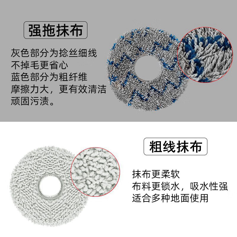 Suitable for Ecovacs sweeping robot T30 PRO consumable roller brush, side brush, filter, dust bag, mop holder accessories, 2 rag holders