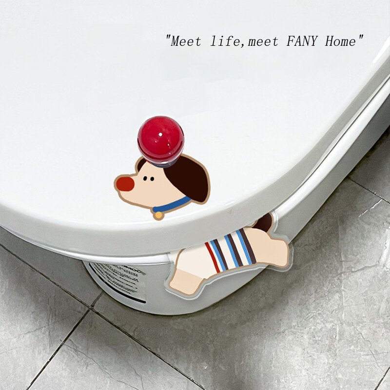 Fan Ye's Dachshund Dog Toilet Lid Lifter Cute and Dirty Hands Acrylic Toilet Lid Lifter Toilet Anti-Dirty Toilet Lifter