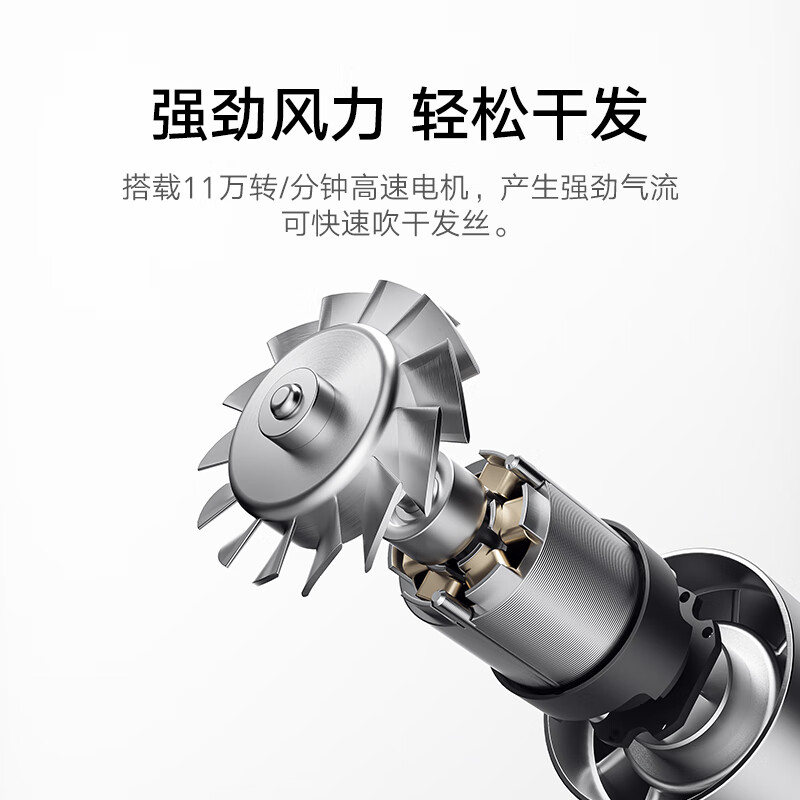 Mijia's big new product, high-speed hair dryer, Xiaomi official flagship store, hair dryer, negative ion hair dryer, hair care, New Year's Eve gift for girlfriend, milky white