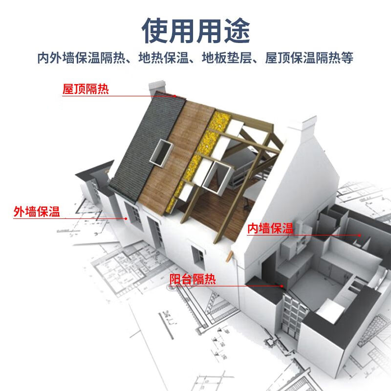 High-density foam board, high-density PS insulation board, roof and wall flame-retardant extruded board, balcony waterproof and moisture-proof floor mat, thermal insulation polystyrene board 5 pieces - length 180cm, width 60cm B1 flame-retardant board ultra-high density board thickness 9cm