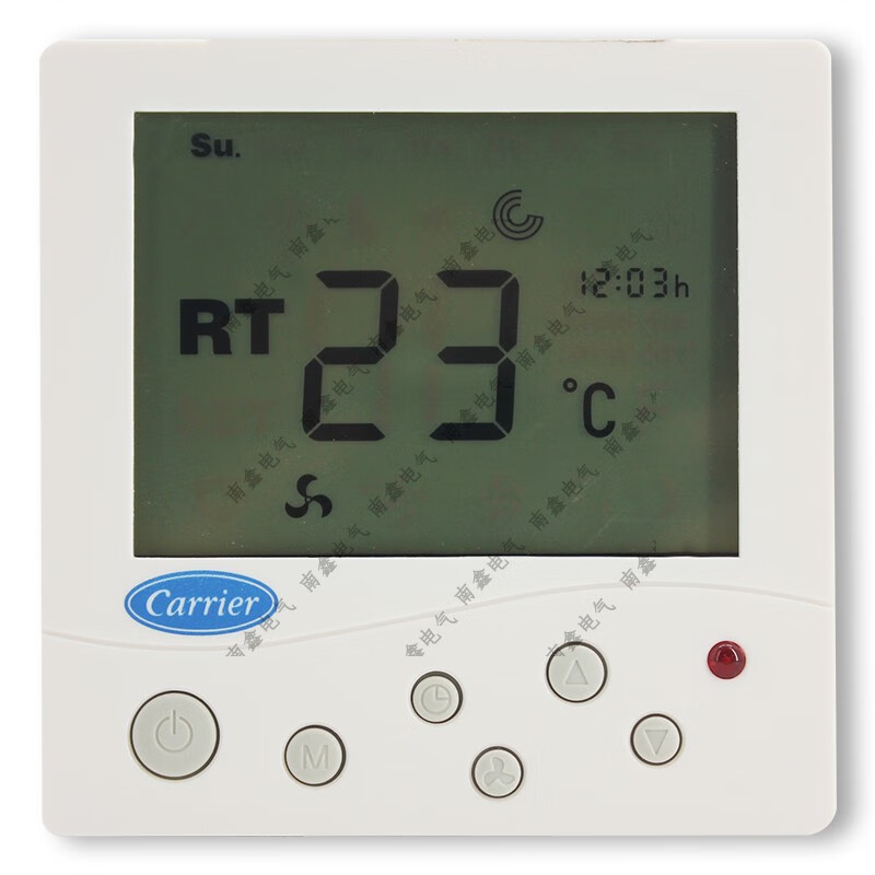 Carrier Carrier central water air conditioning LCD thermostat fan coil three-speed switch panel TMS910SA TMS910SA-OS (external probe + probe line)