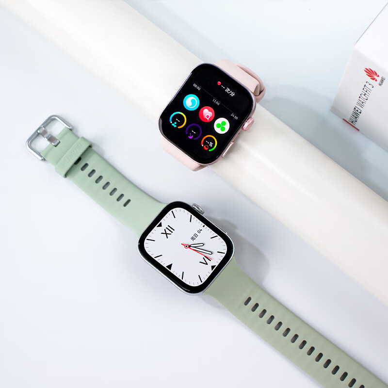 Huawei (HUAWEI) New Year's gift WATCH FIT3 smart watch, thin, large screen, sports fat loss, long battery life, Bluetooth call, sports watch, mint green, mint green nylon strap