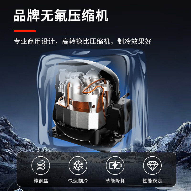 Aquamarine Freezer Commercial Large Capacity Refrigerated Freezer Horizontal Freezer Full Freezer Single and Double Temperature Household Display Cabinet Commercial Large Freezer Energy Saving Fresh Cabinet 1888 Single Temperature Copper Tube Upgrade (2.2 Meters Long) Energy Saving 60%