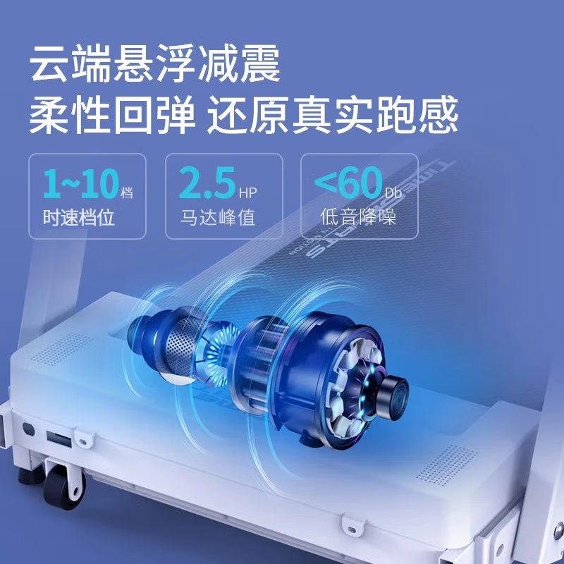 Treadmill for home use foldable smart electric walking machine indoor small weight loss exercise sports fitness equipment black smart APP music model 3 modes 12 programs