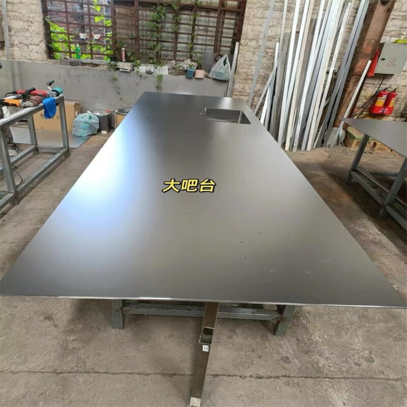 Kezitu stainless steel anti-scratch countertop 304 solid countertop anti-scratch and wear-resistant stainless steel cabinet countertop anti-scratch board snow crystal steel anti-scratch surface 3.0*600