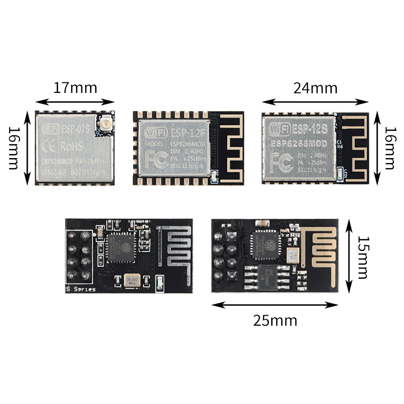 ESP-01S/07/12F/12E/12S_ESP8266 wireless serial port to WiFi module ESP8285 module ESP-12F_module No specifications