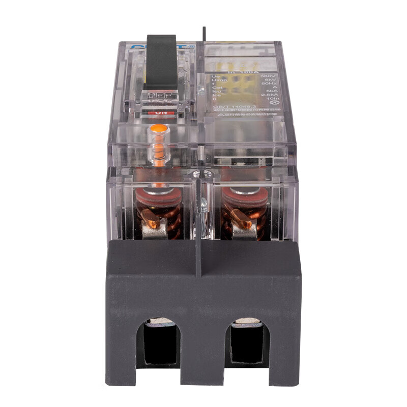 Chint (CHNT) DZ15-100 plastic case circuit breaker transparent three-phase plastic case motor protection air switch 2901 DZ15-100/2901-100A-TM