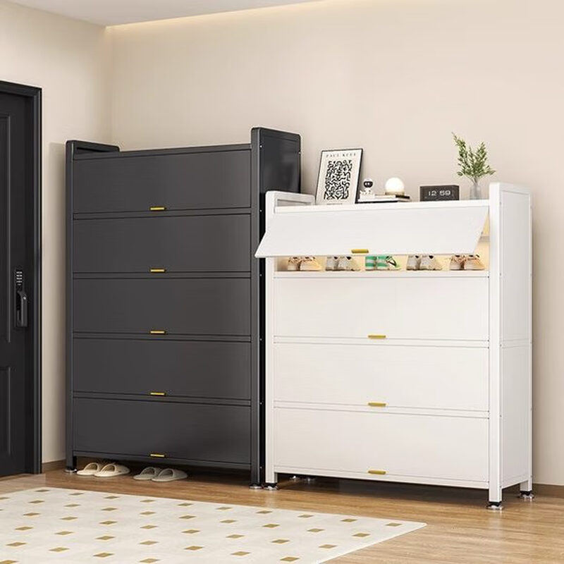 Jiangwei all-steel shoe cabinet entrance door entry cabinet multi-layer home storage cabinet one-piece wall-closed entrance cabinet 42cm deeper gray 11 layers long 100 high 184cm