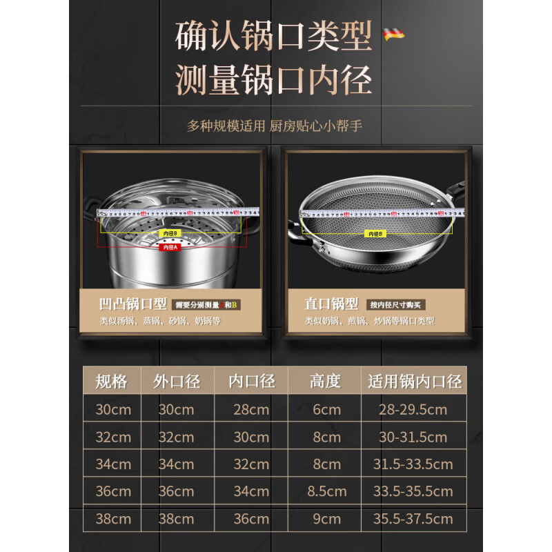 MZXM Japan imported quality pot lid household stainless steel visible lid transparent wok steamer iron pot universal 28-3 26cm pot lid flagship model suitable for inner diameter 24-25.