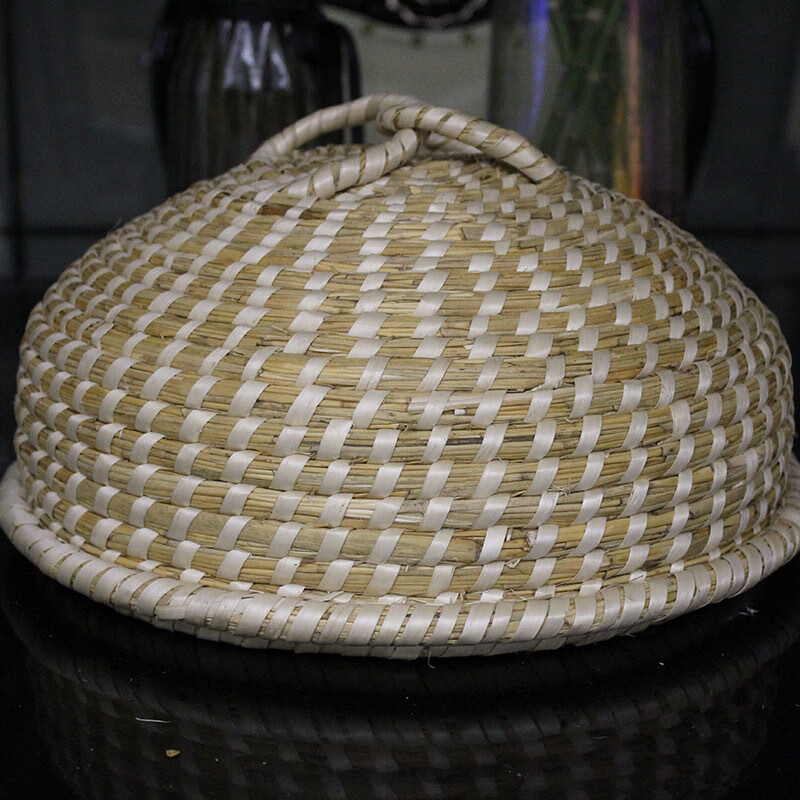 Meikejie Pot Lid Straw Bridle Bamboo Steamer Deepened and Height Straw Hat Steaming Lid Steamer Universal Cage Cap Pot Round Lid Universal 26 cm according to the inner diameter of the pot mouth Ordinary style without edging