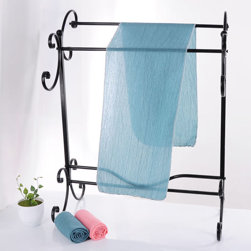 Back rub double-sided coarse sand bath towel long pull back towel bath towel powerful mud removal household bath towel mud removal artifact Coarse sand pull back strip 1 blue丨100x30cm