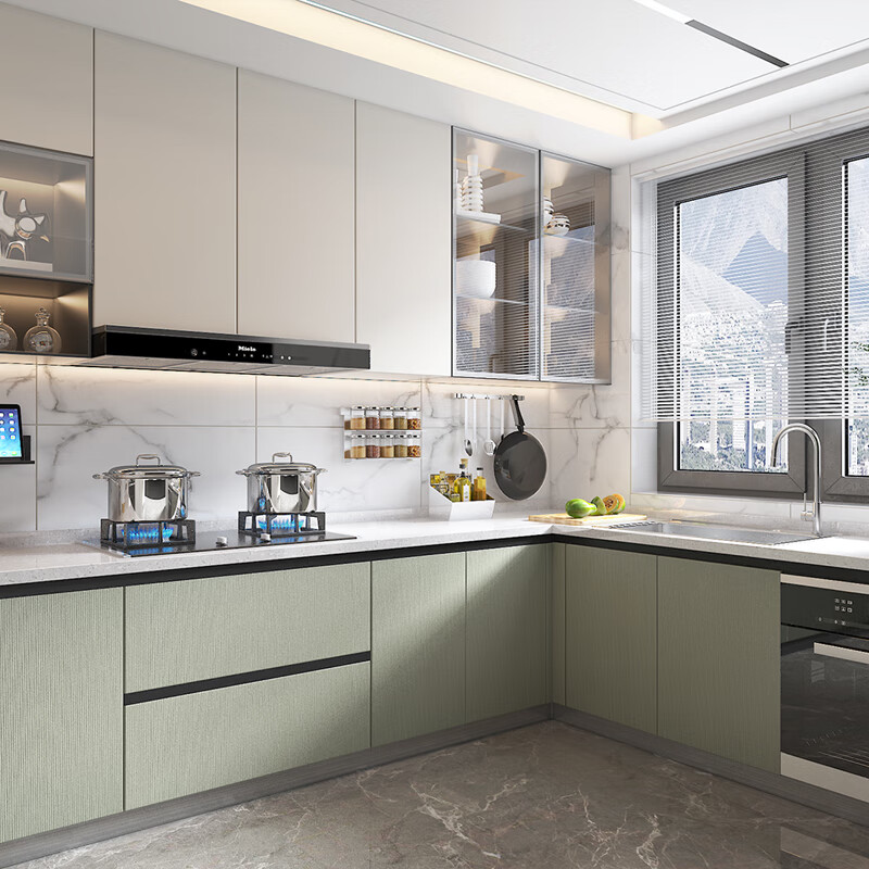 Wen Yijia Source Factory Integrated Cabinets Whole House Marble Stone Kitchen Countertops Stove Deposit (Consult Customer Service) 1 Meter