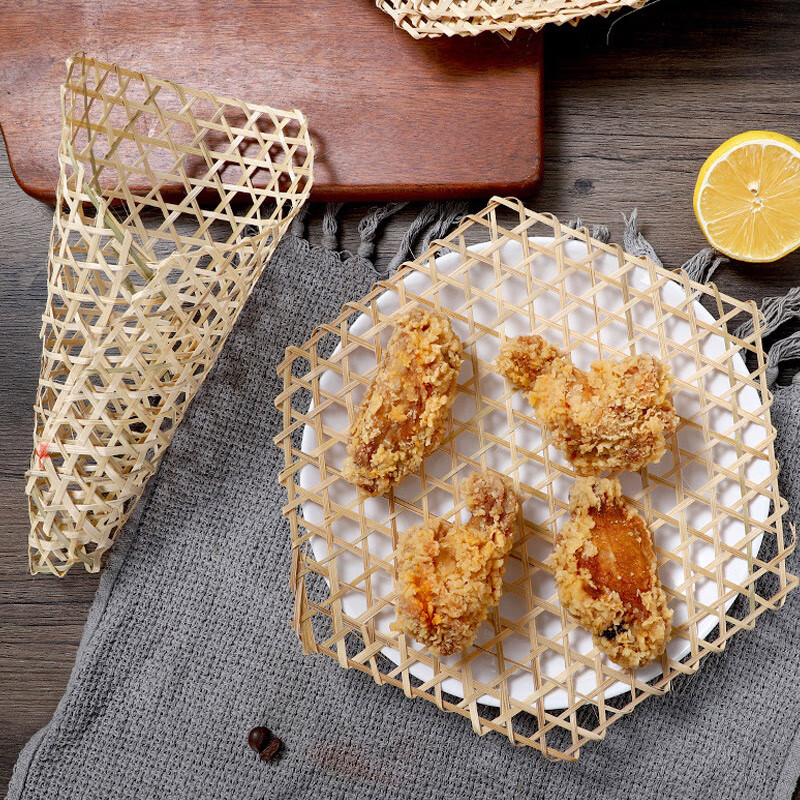 Quanshi Zhuda net bamboo steaming mat bamboo bamboo mat anti-stick pot bottom stewed fish anti-paste artifact hexagonal bamboo grate 9 up to 10 pieces