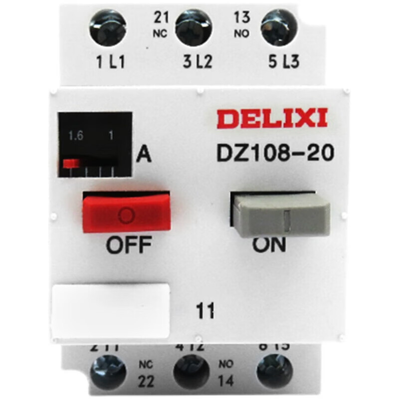 Delixi-20/11 1 2.5 4 6.3 8 10 12.5A Motor protector circuit breaker CDP6-32 1-1.6A