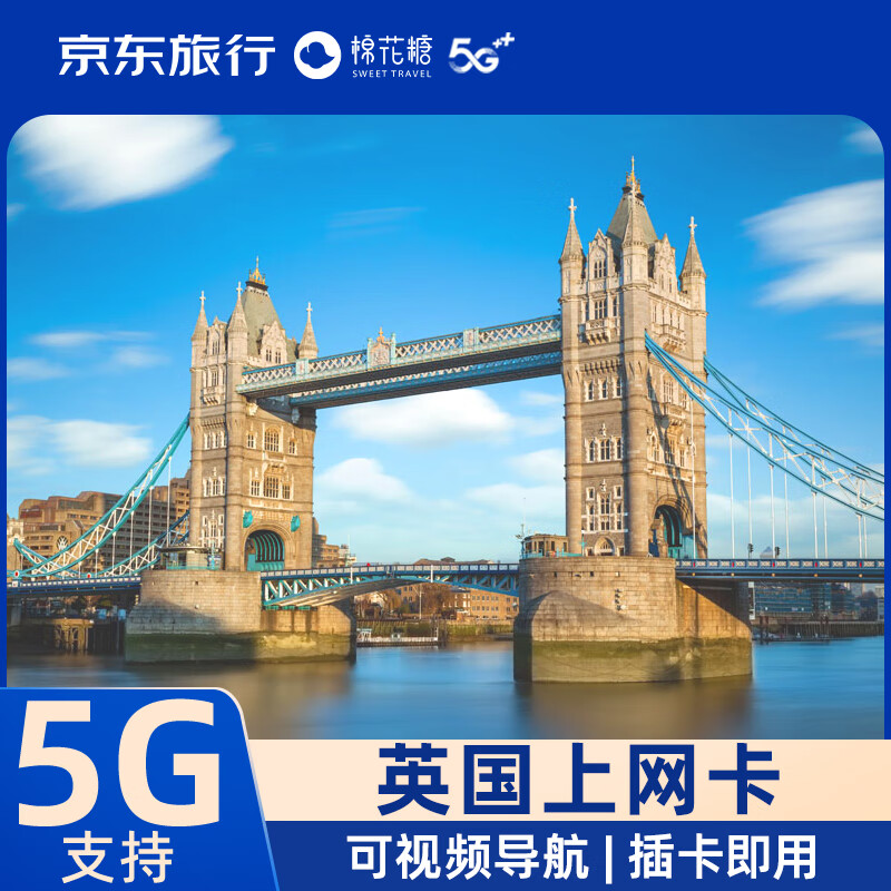 British calling card 5G high-speed mobile data Internet card 30 days 60GB including calls