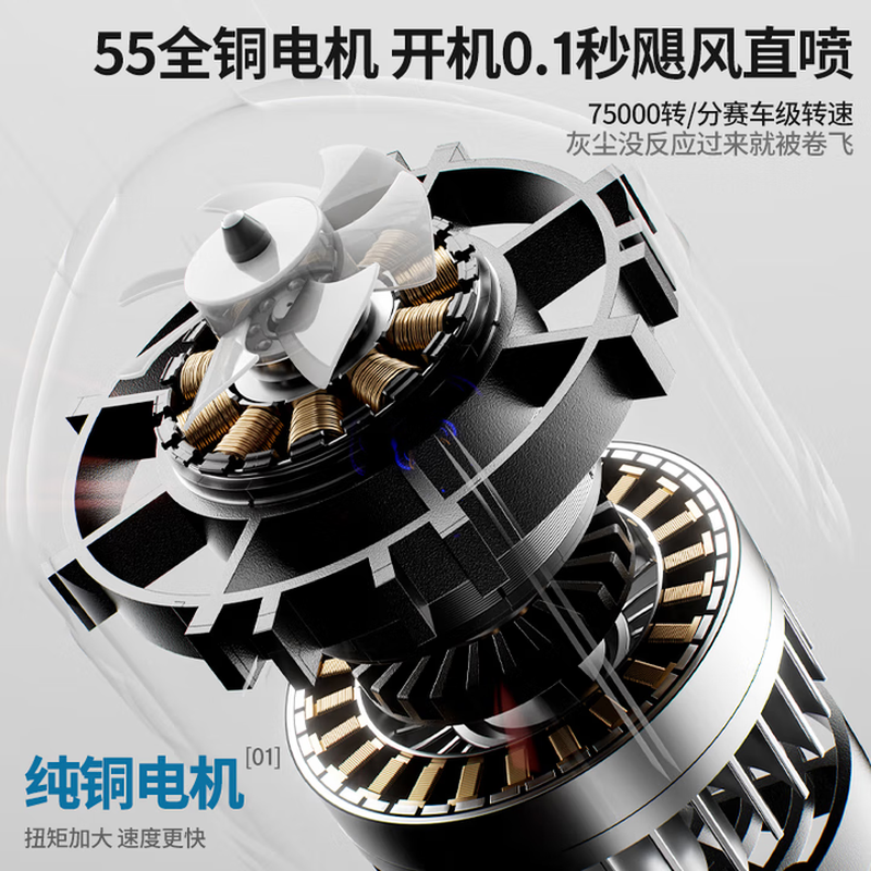 OLED multifunctional household cleaning computer dust collector blower high-power hair dryer dust blower