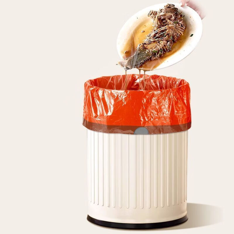 Garbage bag small size 30x35 drawstring extra thick bag household kitchen portable disposable large automatic closing plastic bag 4 wires boxed tear-free drawstring extra thick type 120 pieces 35x40 gray small size