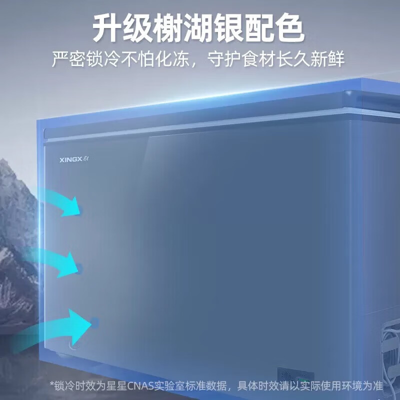 Xingx (XINGX) freezer household first-class energy-saving alloy liner refrigerator freezer refrigeration conversion cabinet small freezer commercial horizontal single-temperature copper tube automatic defrost first-class energy-saving alloy liner 200 liters