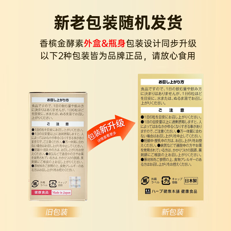 Healthy Shop (HERB) DOKKAN ABURADAS Japanese Plant Enzyme Tablets PREMIUM Doukang Enzyme Xiaosu Original Imported Champagne Gold 180 Tablets * 2 Bottles More Affordable Total 360 Tablets