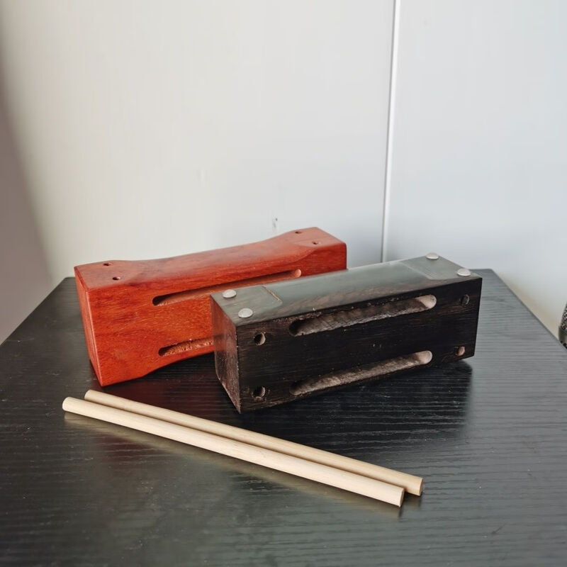 Swan national opera percussion instrument Yue opera Wu opera ebony mahogany bangzi improved banggu drama general factory direct sale mahogany double-sided high and low square bangzi