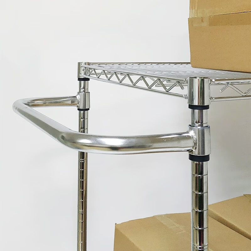 Wen Yijia three-layer tool cart stainless steel color turnover rack trolley transport truck mobile sorting truck cargo handle needs to add layers double handle height