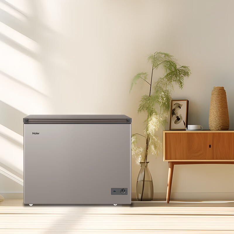 Haier 227 liter single temperature low frost small freezer household commercial refrigerator freezer dual-use freezer small refrigerator small freezer Royal Blue BC/BD-227GHPCD
