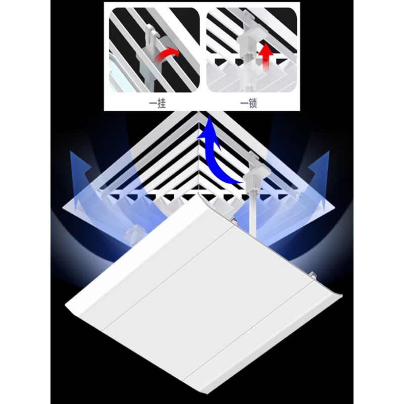 Fat Donglai same style central air conditioner shielding wind plate square ceiling ceiling machine central air conditioner outlet wind shield widened rectangular top hanging 140*30 1x1x1cm