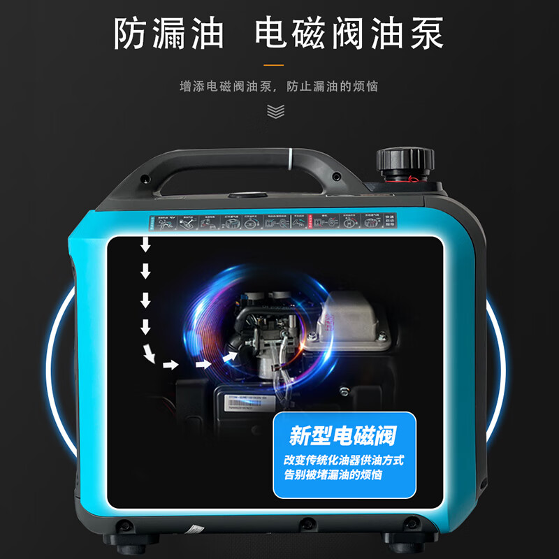 Loncin 24V gasoline generator truck parking air conditioner special portable portable silent DC frequency conversion self-starting and stopping Loncin 24V generator Bluetooth model