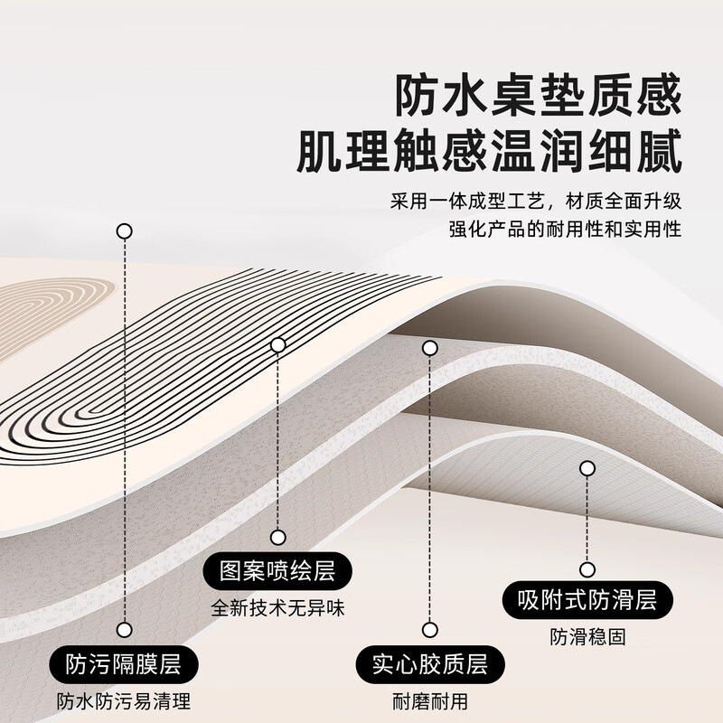 Oberai table mat waterproof and oil-proof dining table mat anti-scalding no-wash desktop protection mat coffee table mat household simple tablecloth cover Yamashita plum tea 50*100cm