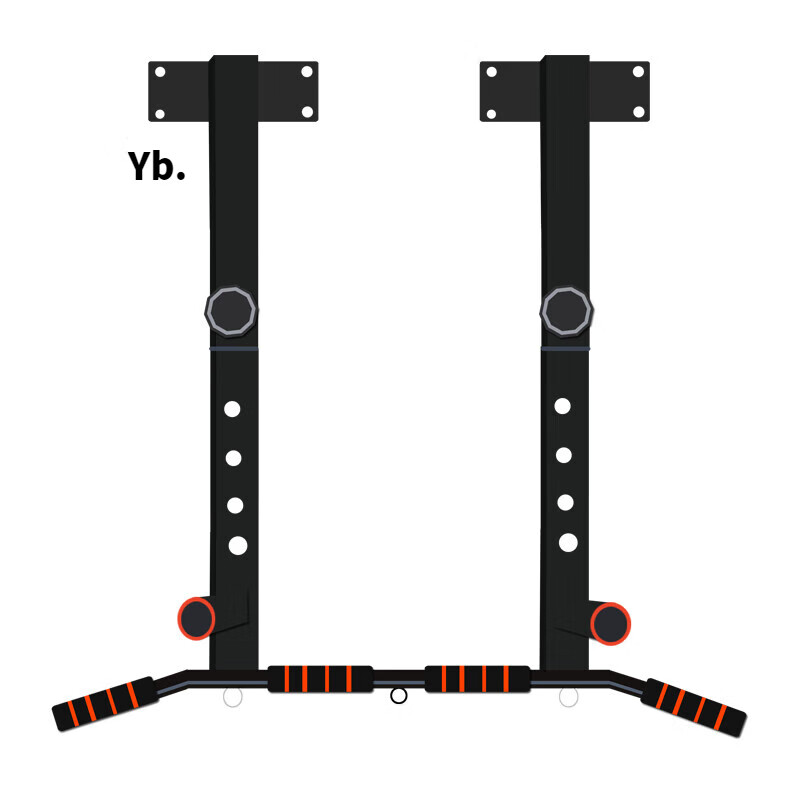 Luo Zhuodou home indoor horizontal bar wall top-mounted pull-up punched beam home single-pole side hanging bar fitness equipment white telescopic roof beam horizontal bar (send tension belt) + installation