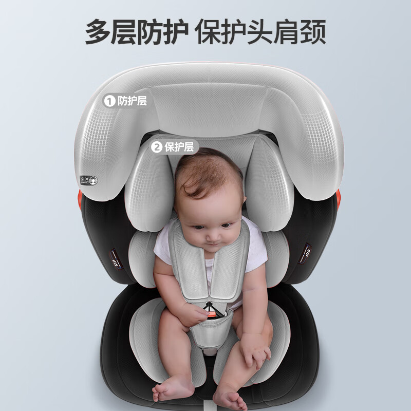 Cochildor Cochildor child safety seat 0-4-12 years old is suitable for babies to sit and recline in cars with 360-degree rotation