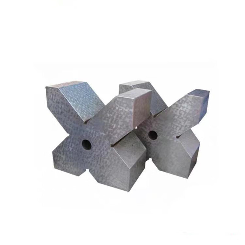 Yue Changsheng precision cast iron v-shaped frame 90 degree fitter marking v-shaped iron shaft type detection v-shaped block fixture correction v-shaped iron block solid single port 400*260*120 (pair)