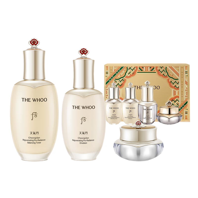 Whoo Weather Dan Moisturizing Cream Essence 7-piece set gift box 353ml anti-aging repair imported girl birthday gift