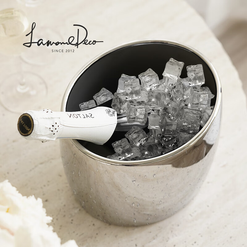 Lamomedeco new product LamomeDeco Nordic style stainless steel ice bucket champagne bucket red wine iced beer thickened ice wine island_Alan ice bucket_(high mirror polishing)