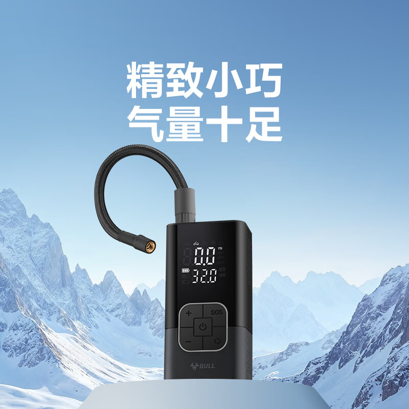 Bull Car Air Pump Tire Pressure Monitoring Car Tire Bicycle Electric Vehicle Portable Wireless Inflatable Baby