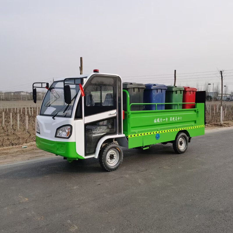 Electric trash can transfer truck 6 barrels 8 barrels 10 barrels automatic hydraulic tailgate upgrade garbage removal truck property scenic area school electric garbage collection transfer truck Customized link to ask customer service