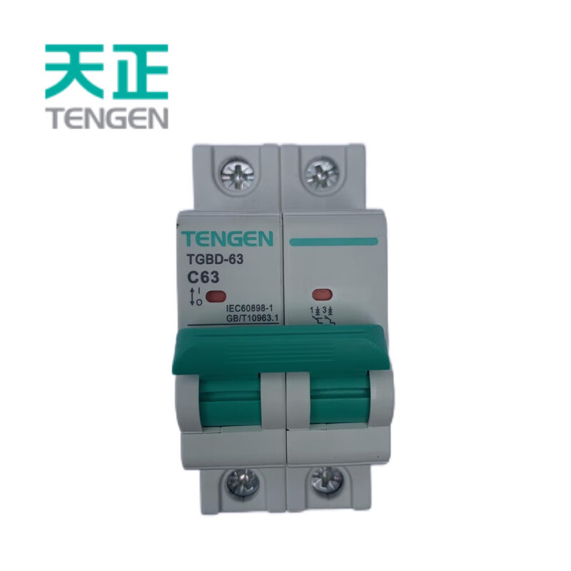Tianzheng Electric (TENGEN) small circuit breaker TGBD series TGBD-63 2P C63