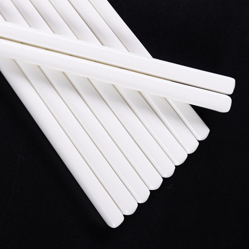Songfa Porcelain Household Ceramic Chopsticks Pure White Chinese Style Gift Box Mildew Resistant High Temperature Easy to Clean Household Chopsticks 10 Pairs