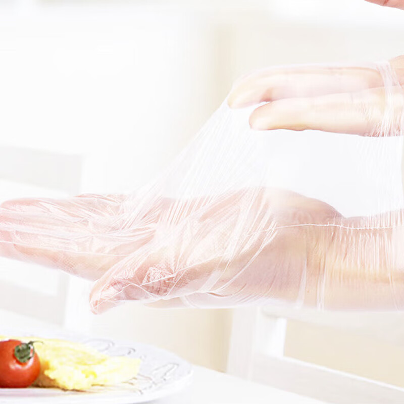 Klinlai Korea imported disposable PE gloves boxed food grade 200 crayfish baking beauty kitchen