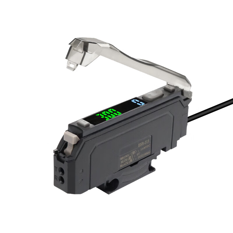 Yue Changsheng Shilotite digital display fiber amplifier precise positioning sorting sensor ESR-22N/21 probe ESR-21S+M6 diffuse reflection fiber 2 meters