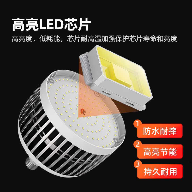 The most beautiful LED light bulb energy-saving lamp white light super bright high-power indoor lighting factory e27 screw bulb type 100-white light E27 screw